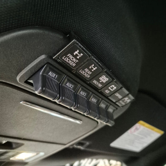 F truck roof switches label panel