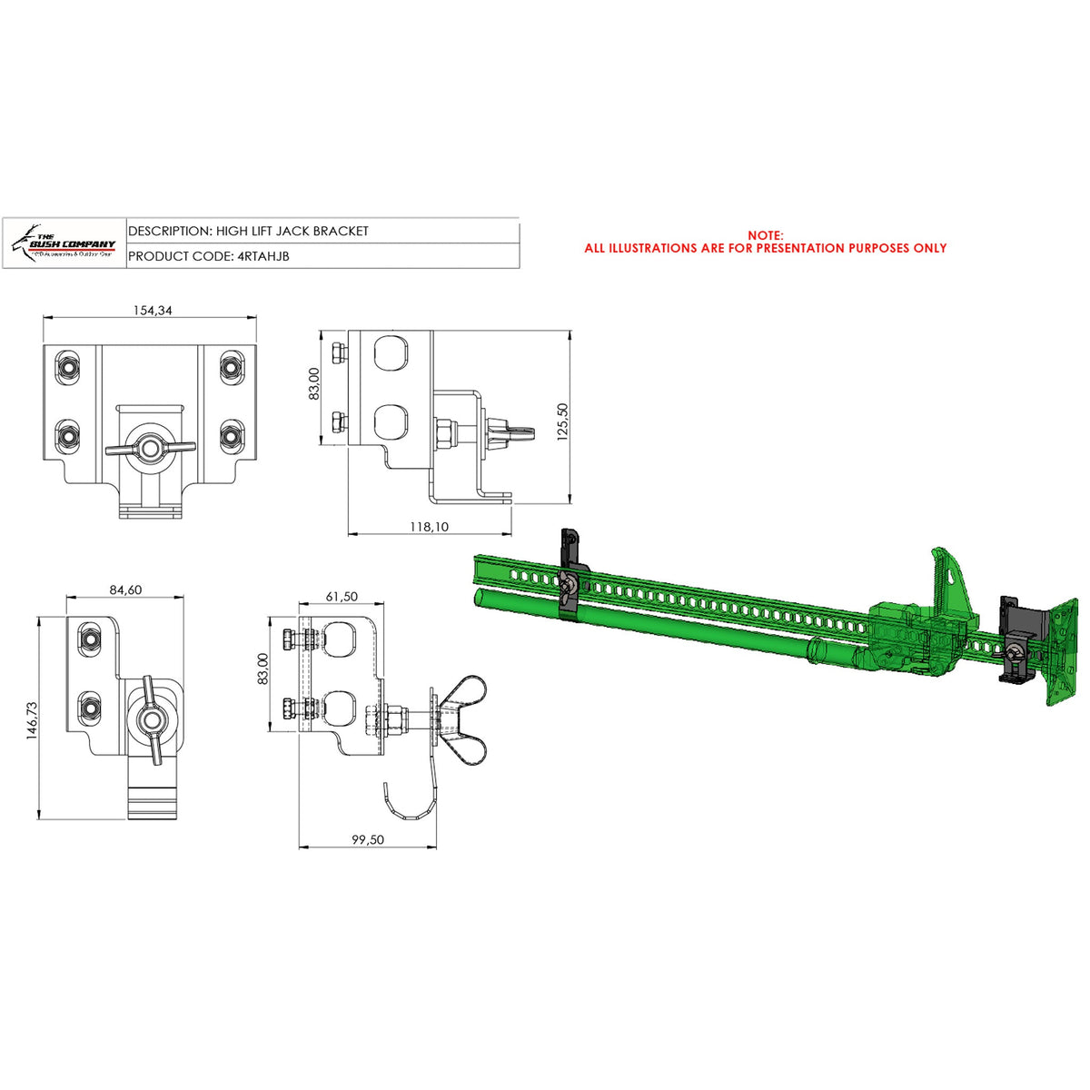 Hi-Lift Jack Mount Bracket