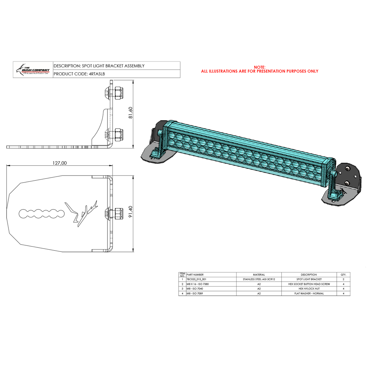Lightbar Bracket Set