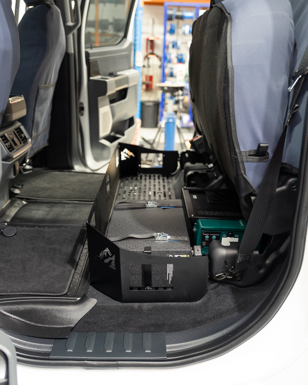 FORD F-Truck Rear Under‑Seat Storage – Power System Mount & Heavy‑Duty Storage