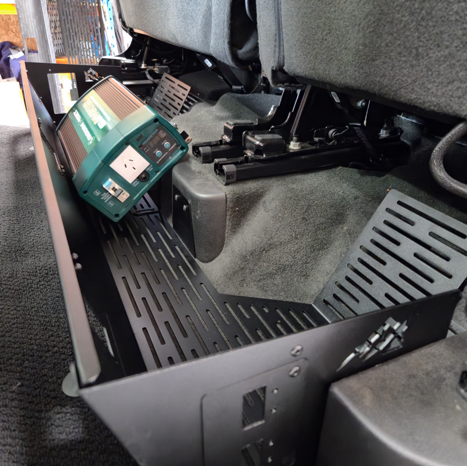 RAM DT 1500 Rear Under‑Seat Storage – Power System Mount & Heavy‑Duty Storage