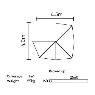 CLEVERSHADE 180 DEGREE ULTRA-LITE AWNING