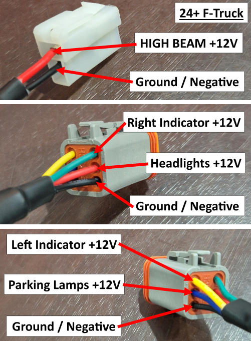 High Beam tap out and Indicator/ Parker to suit Ford F250 F350 F450 F550
