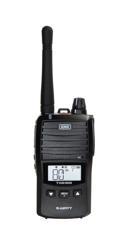 GME TX6165 5/1 Watt UHF CB Handheld Radio including Accessories