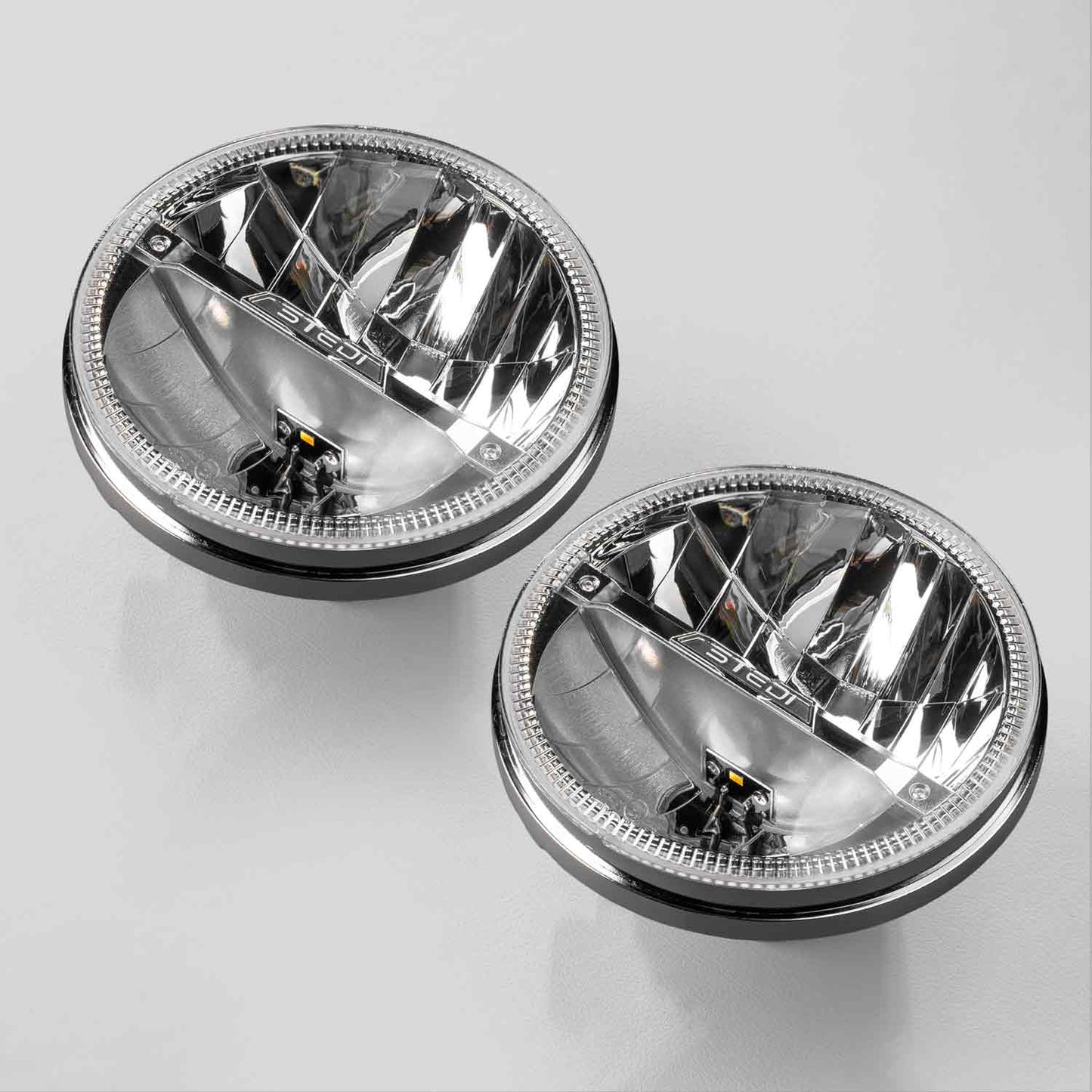 Homage 7 Inch LED Headlight - Chrome (pair)