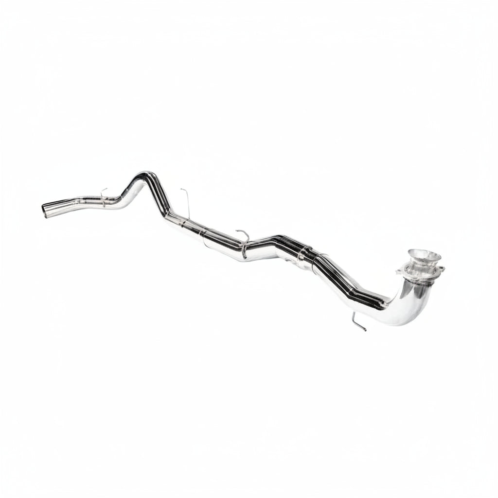 2020-2026 Chev 2500 5" Downpipe Back Exhaust -NO Muffler - POLISHED