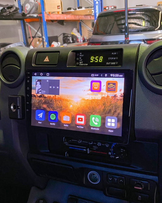 Flush Android Head unit to suit 70 Series Landcruiser 2007 +
