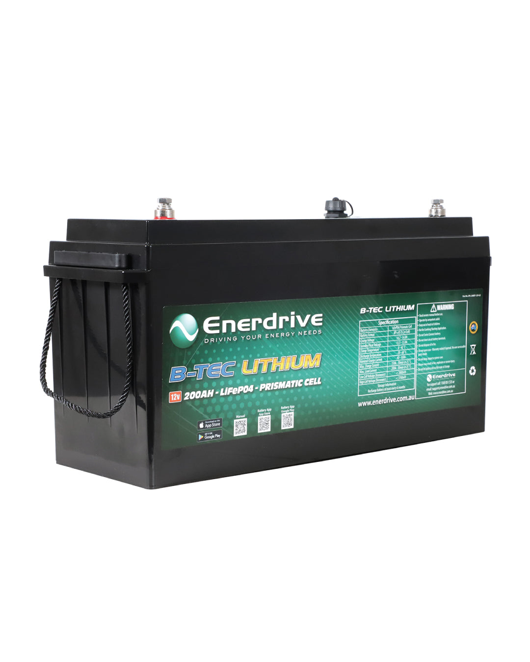 Enerdrive B-TEC 12V 200Ah G2 Lithium Battery