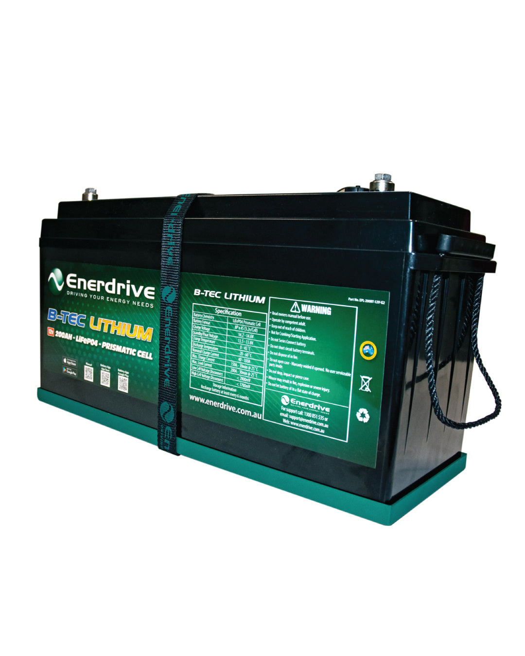 Enerdrive B-TEC 12V 200Ah G2 Lithium Battery