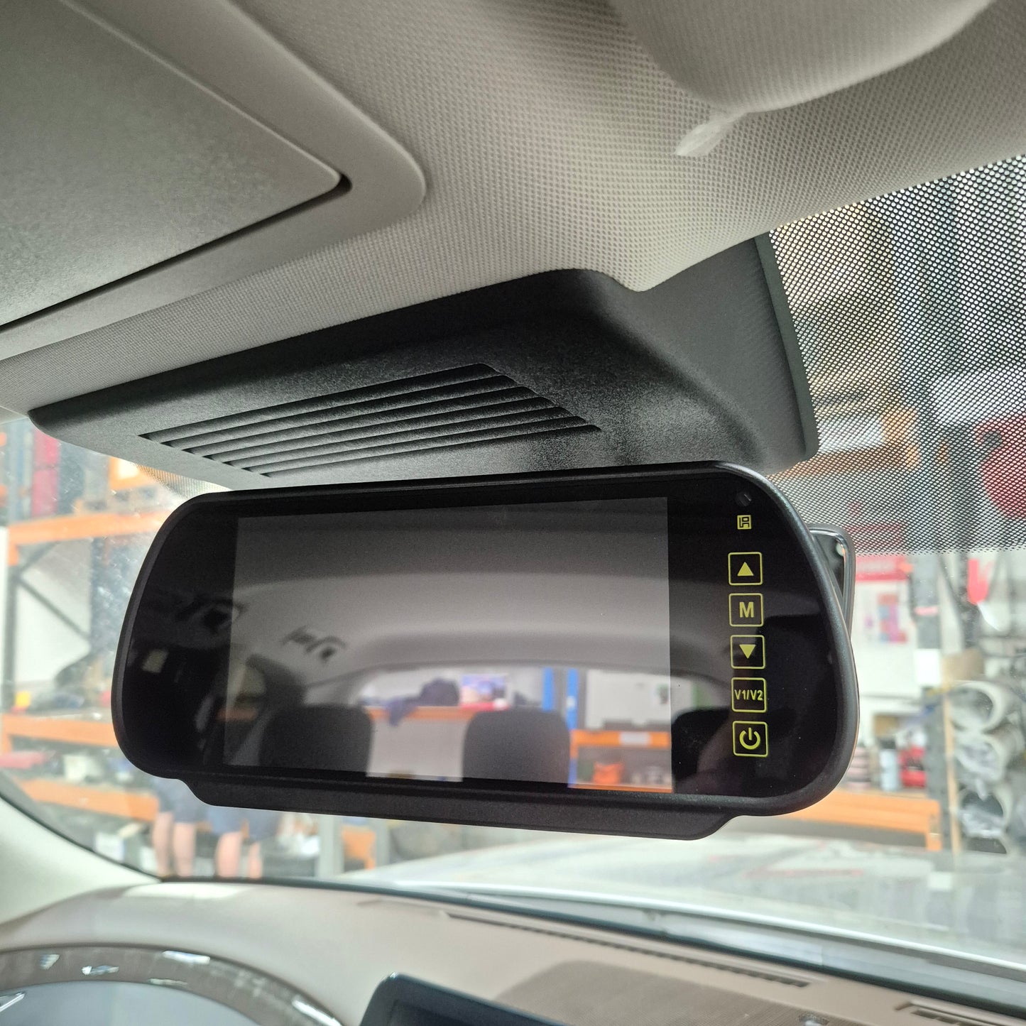 2‑Channel Rear View Mirror Mounted Monitor with Dual Rear Cameras