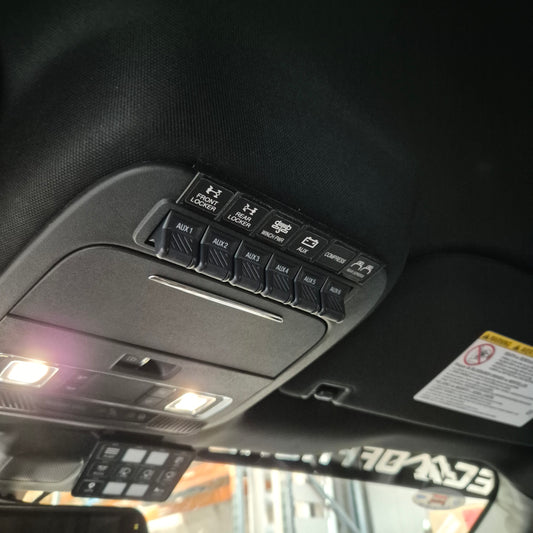F truck roof switches label panel