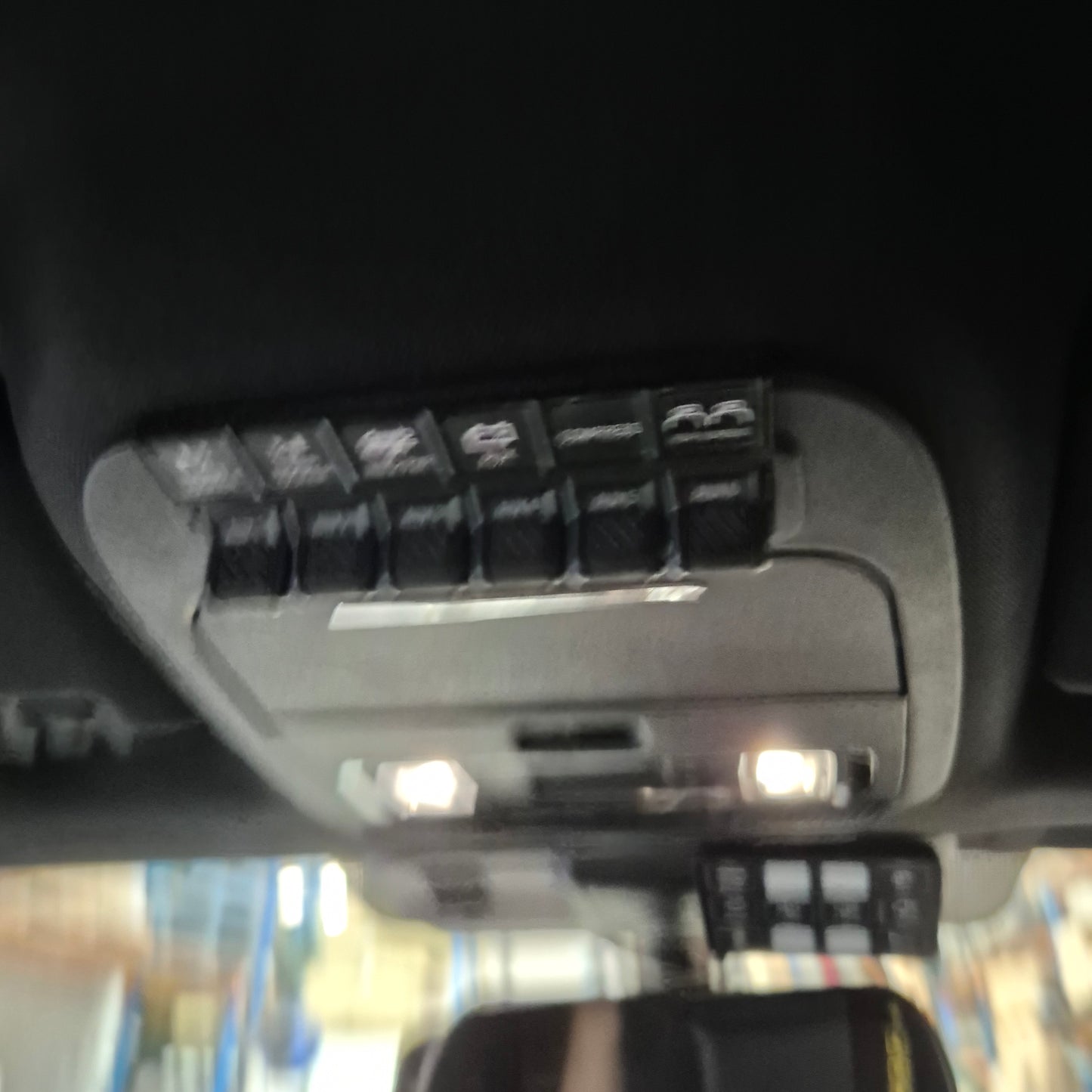 F truck roof switches label panel