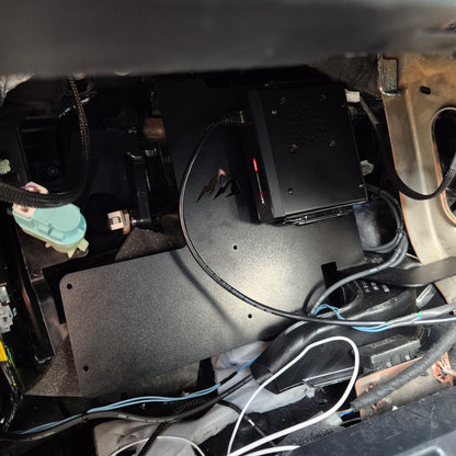 F-350 behind glovebox UHF mount