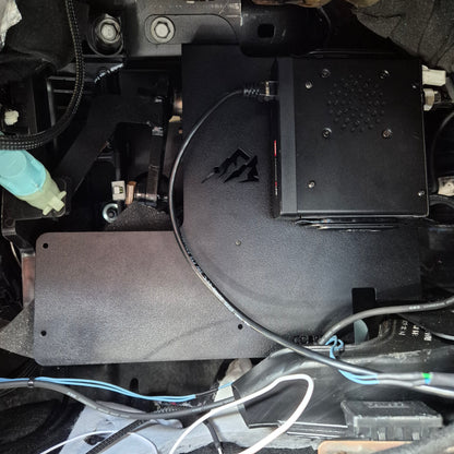 F-350 behind glovebox UHF mount