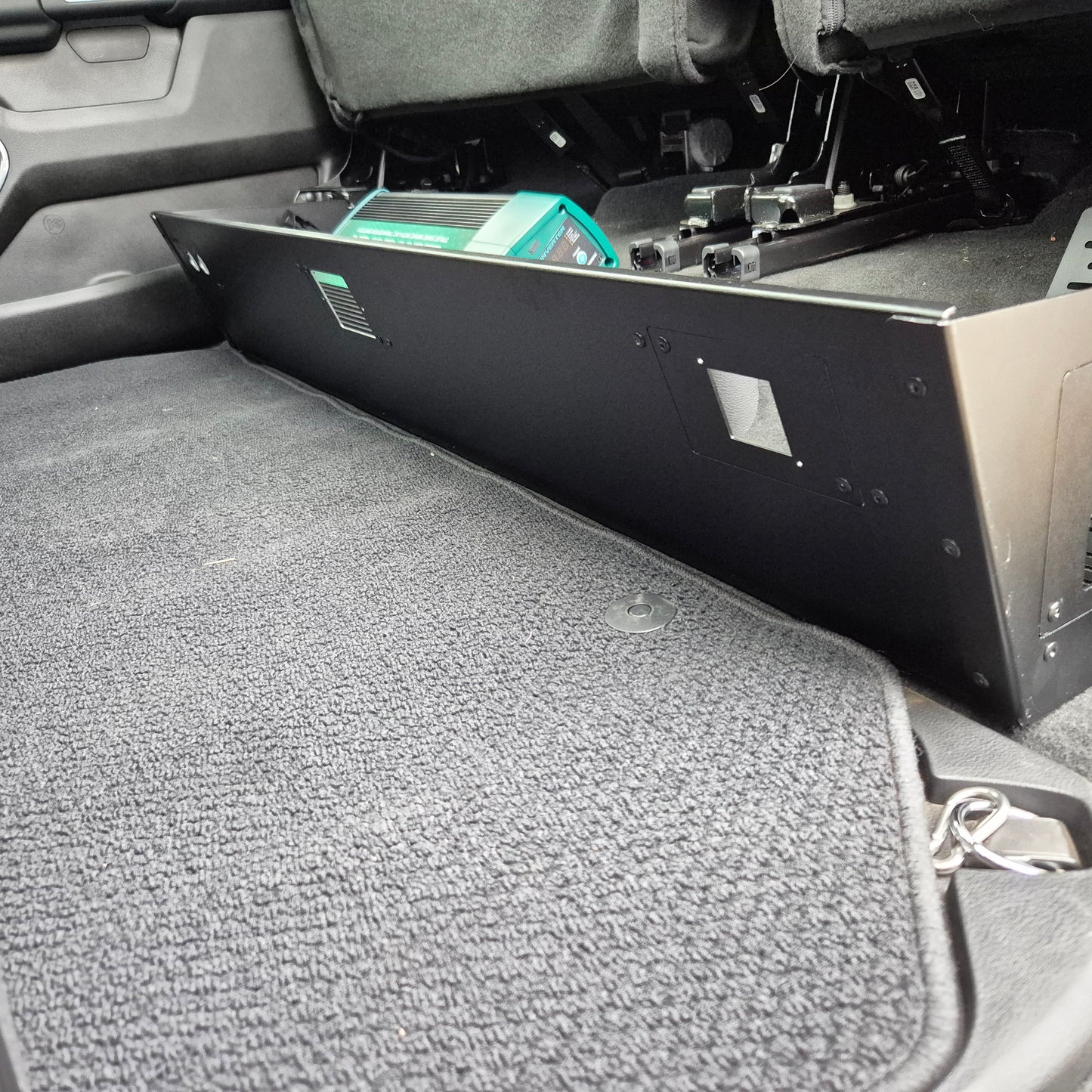 RAM DT 1500 Rear Under‑Seat Storage – Power System Mount & Heavy‑Duty Storage