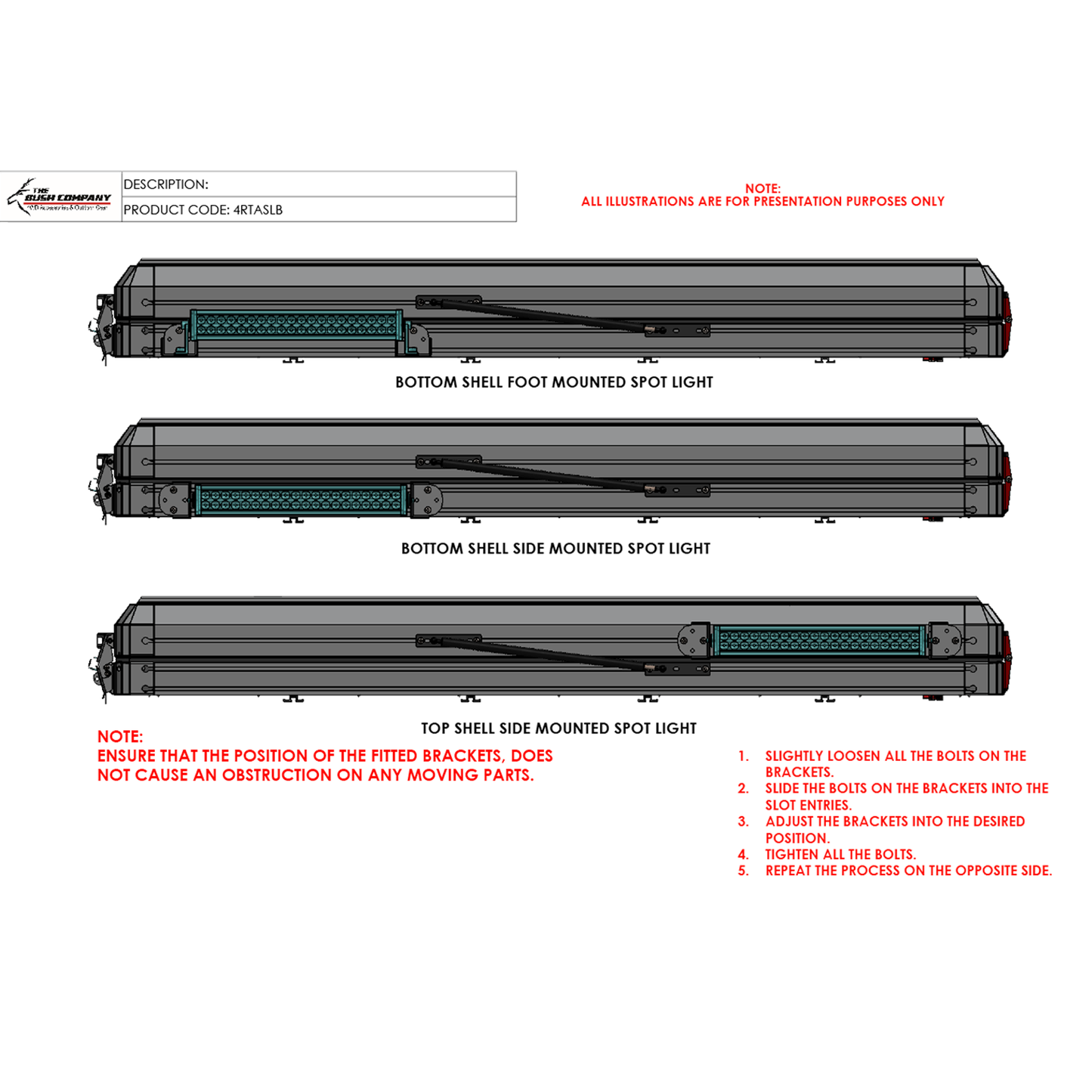 Lightbar Bracket Set