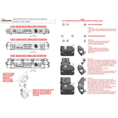 Rooftop Tent Dead Bolt Bracket