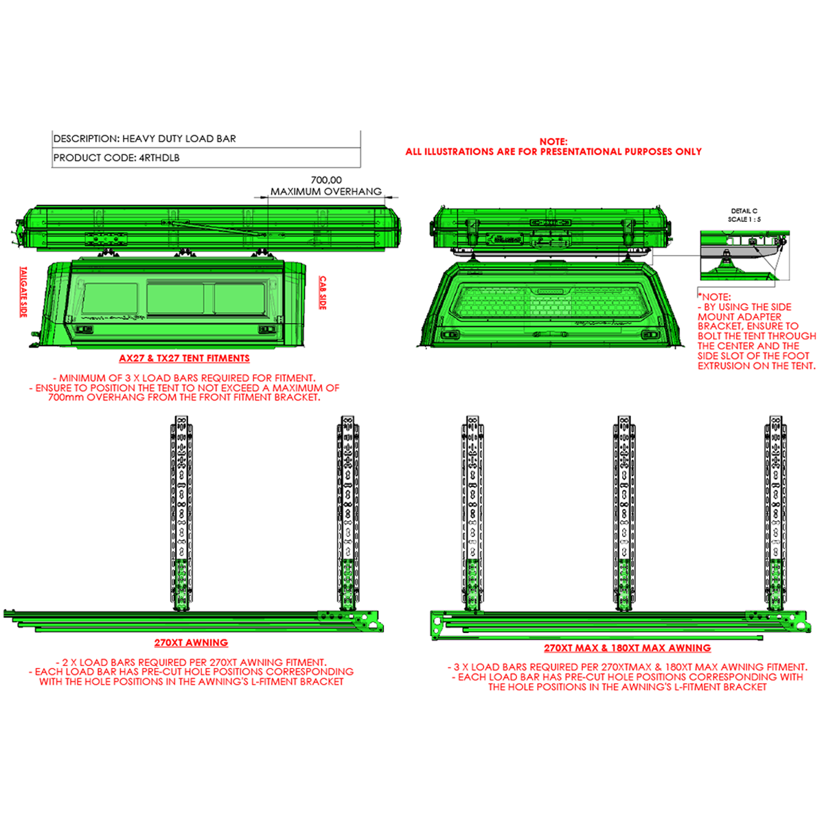 Heavy Duty Load Bar