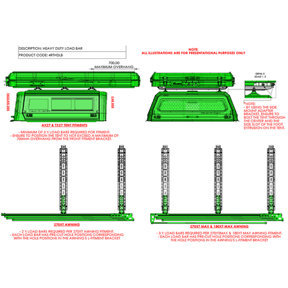 Heavy Duty Load Bar