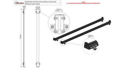 Rooftop Tent Load Bars