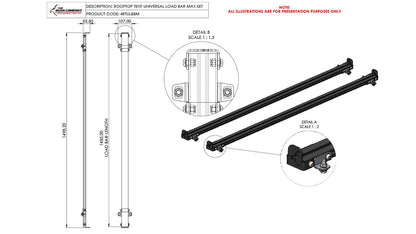 Rooftop Tent Load Bars