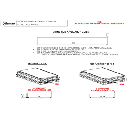 Rainfly Spring Steel Poles