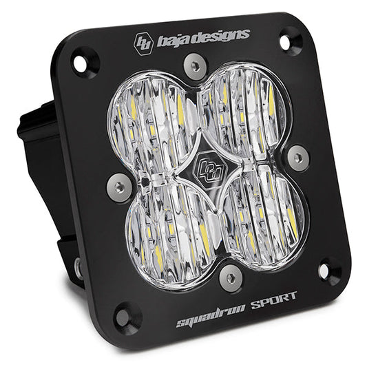 Squadron Sport Black Flush Mount LED Auxiliary Light Pod Clear Wide/Corner