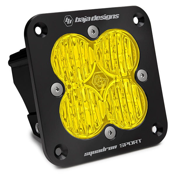Squadron Sport Black Flush Mount LED Auxiliary Light Pod - AMBER WIDE CORNER