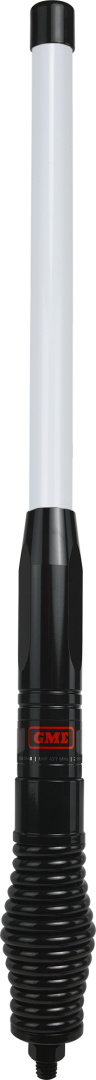 GME AE4704WB 580mm Heavy Duty Fibreglass Radome Antenna, AS004B Spring (2.1dBi Gain) - White / Black