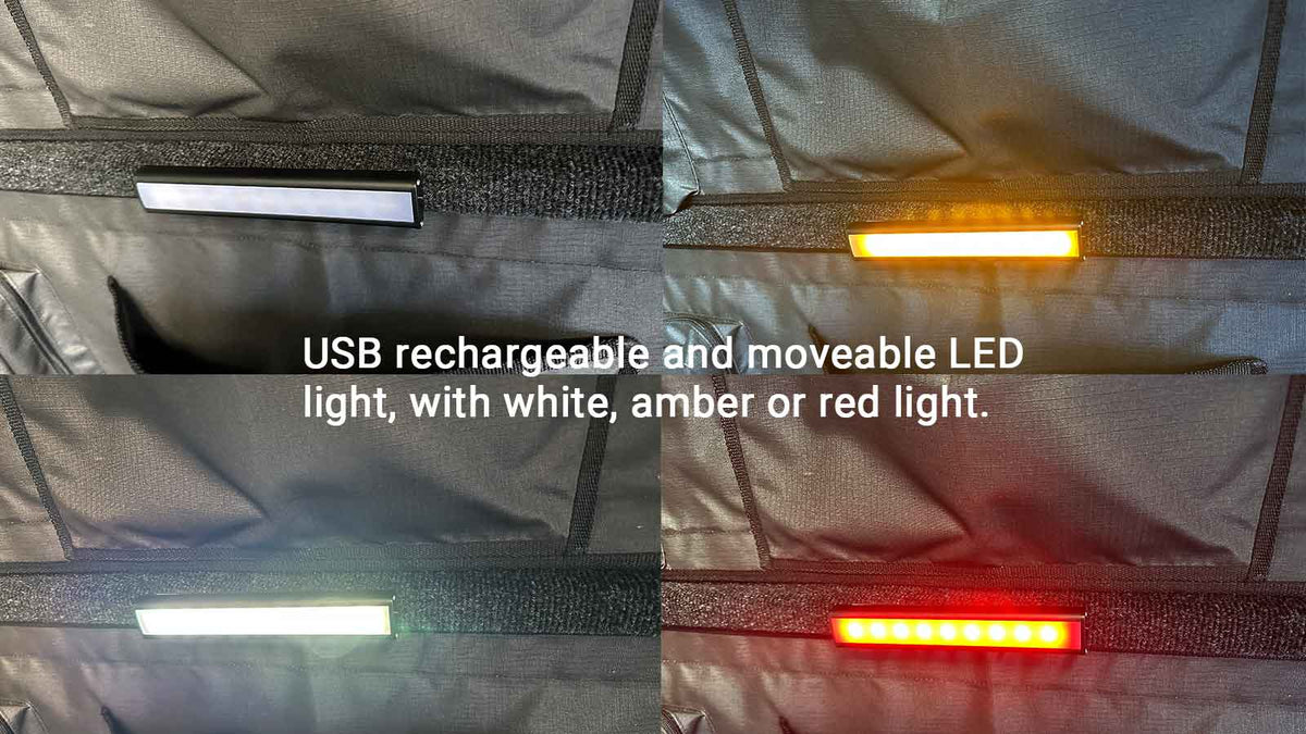 LED Tricolour Rechargeable Light