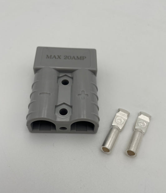 20 Amp Grey Anderson Plug with Mounting Bracket