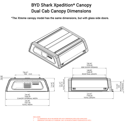 BYD Shark Dual Cab 2025+ Xtreme CapRax Canopy by Rhinoman