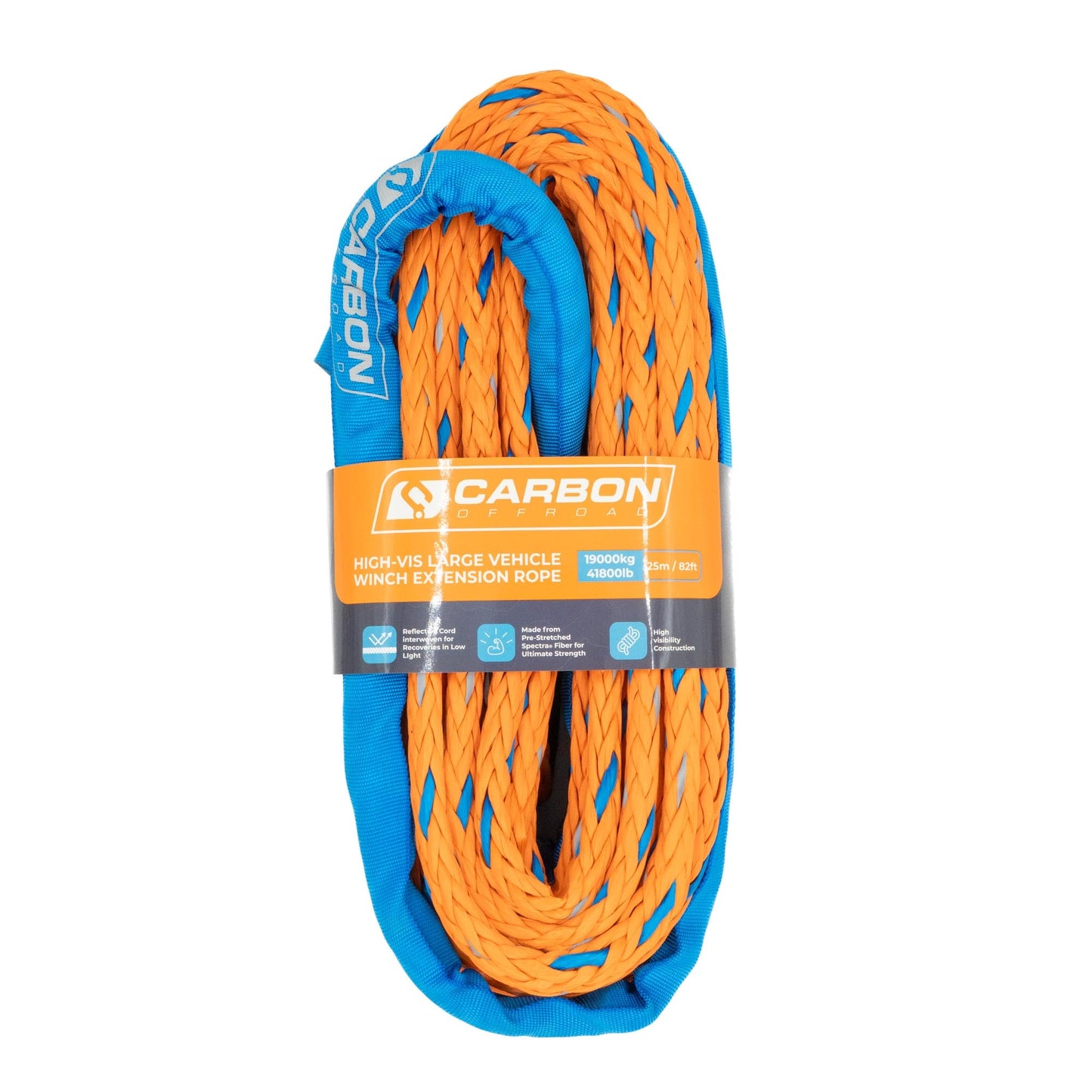 Carbon Offroad Large Vehicle High-Vis Winch Extension Rope