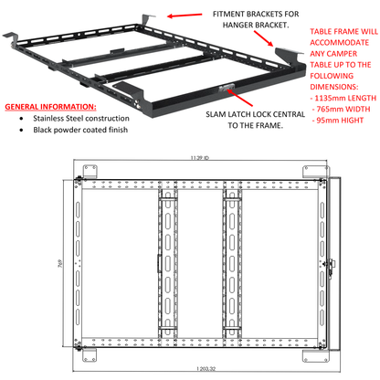Canopy Table and Frame