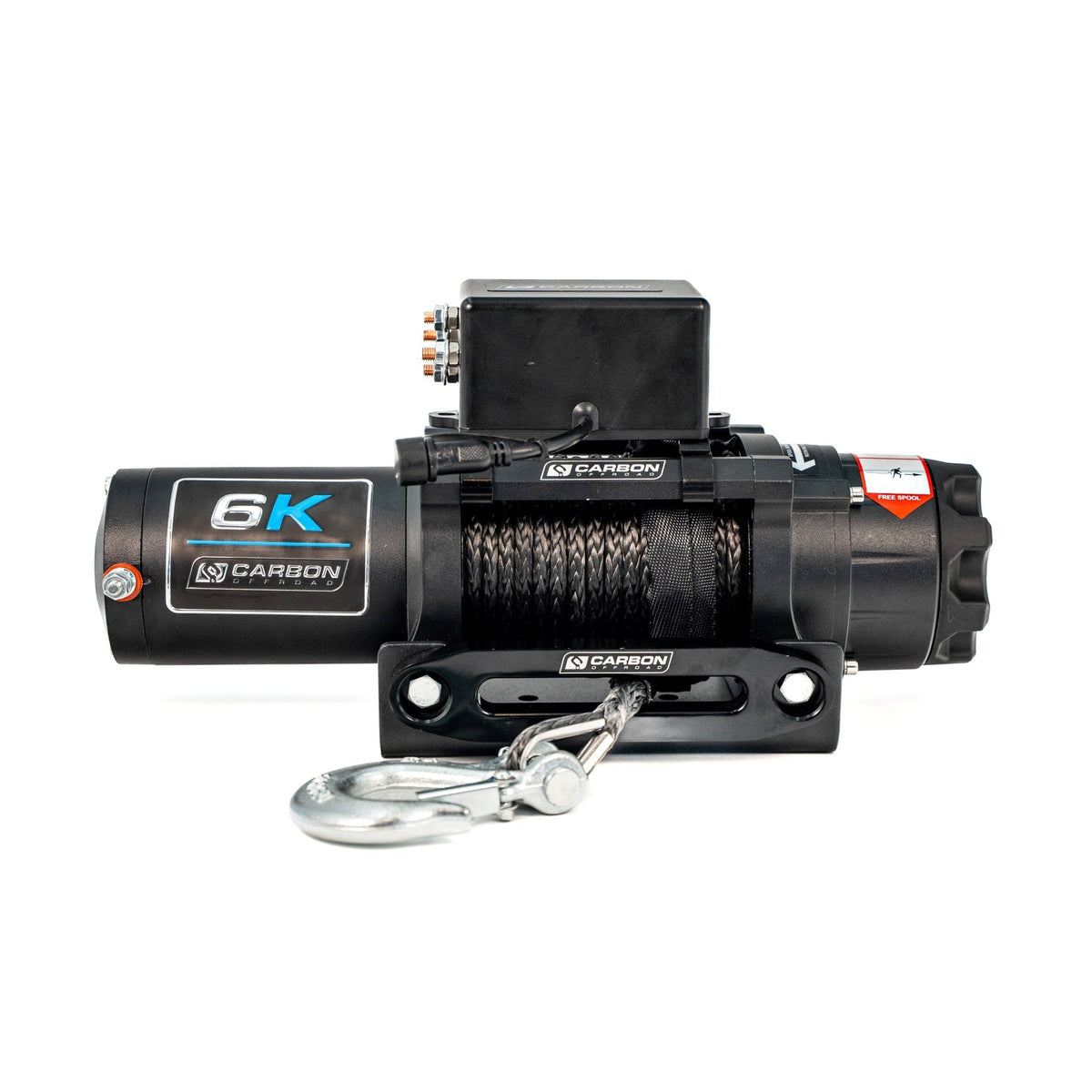 Carbon Offroad 6000lb ATV - Small 4X4 Winch 24V