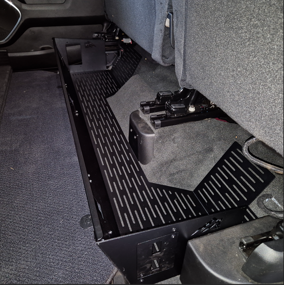 RAM DT 1500 Rear Under‑Seat Storage – Power System Mount & Heavy‑Duty Storage