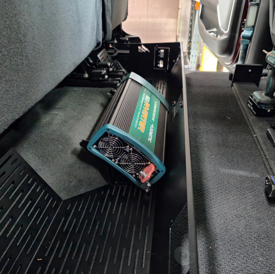 RAM DT 1500 Rear Under‑Seat Storage – Power System Mount & Heavy‑Duty Storage