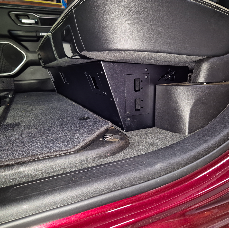 RAM DT 1500 Rear Under‑Seat Storage – Power System Mount & Heavy‑Duty Storage