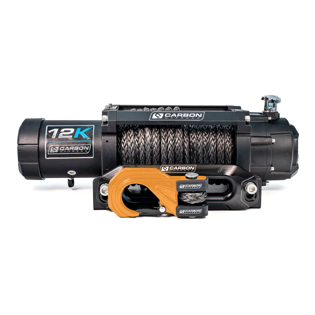 Carbon 12K - 12000lb Winch V3X with MegaPro Hook - 24V