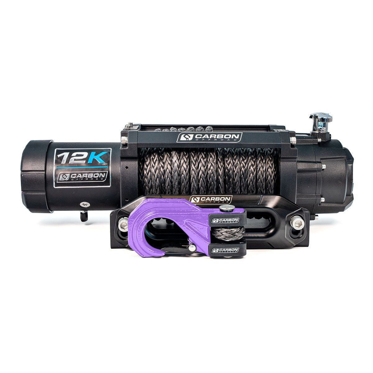 Carbon 12K - 12000lb Winch V3X with MegaPro Hook - 24V