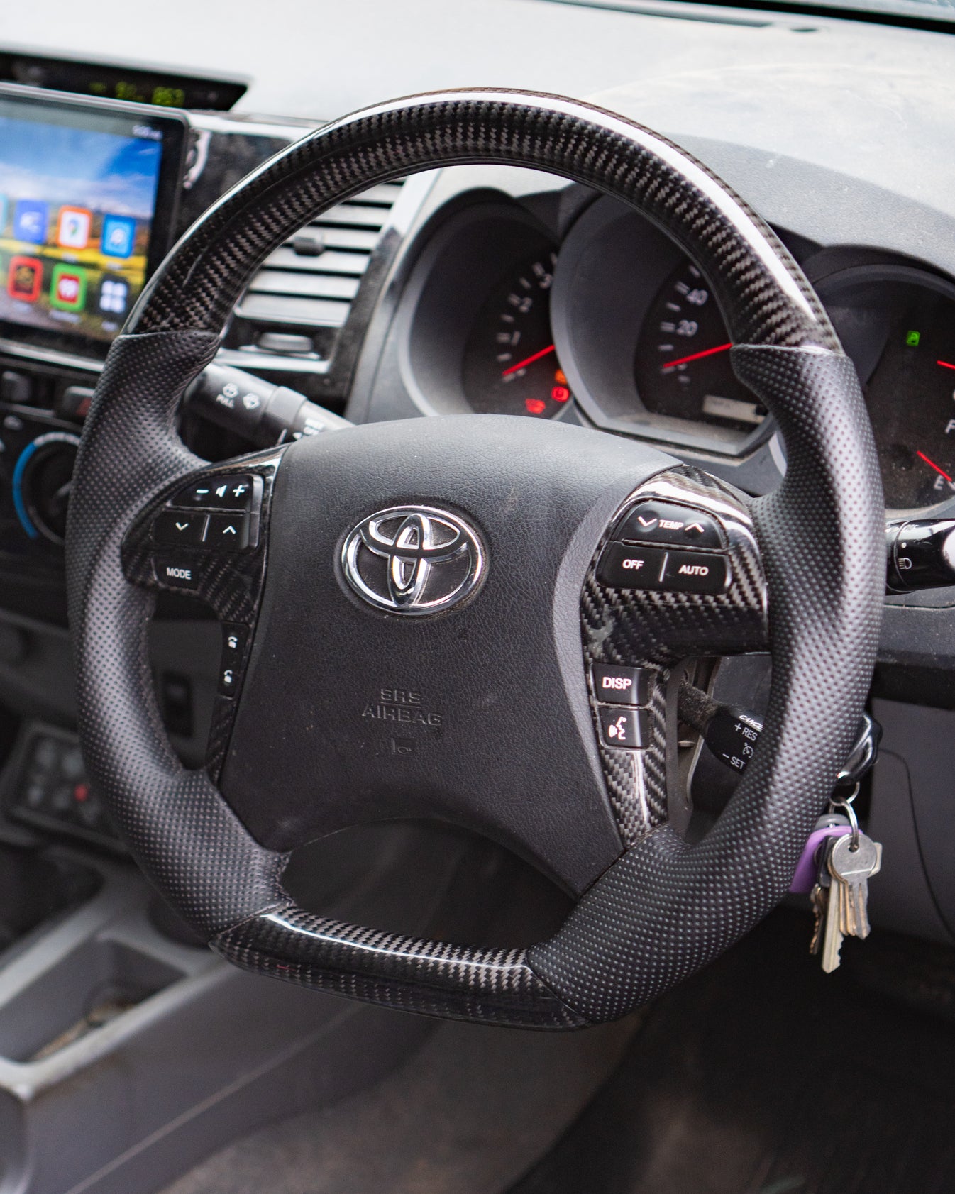 Alpha Series Carbon Steering Wheel to suit Toyota N70 Hilux EC Offroad