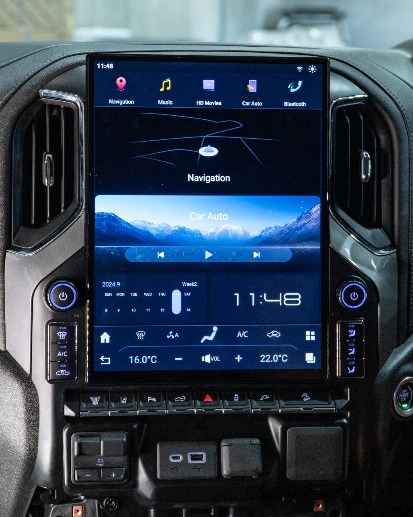 15.4 Inch Android Head Unit to suit Chev 1500/2500 2020-23