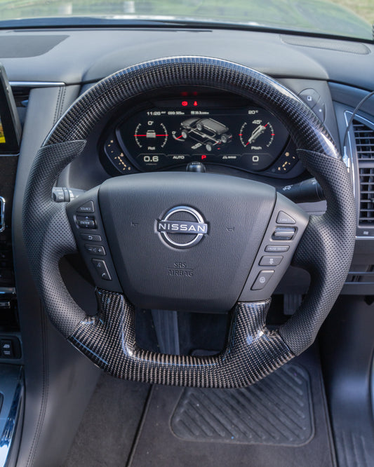 Alpha Series - Carbon Steering Wheel to suit Nissan Y62 Patrol