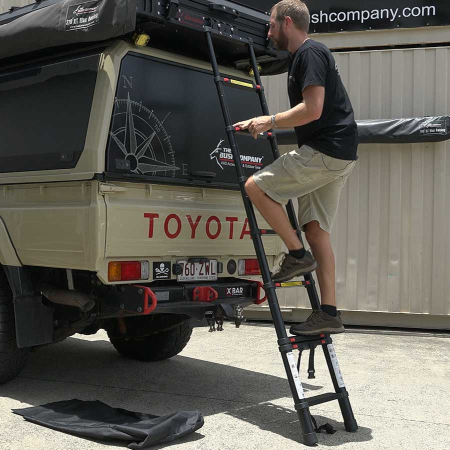 Deluxe Telescopic Ladder - Wide, Angled Steps