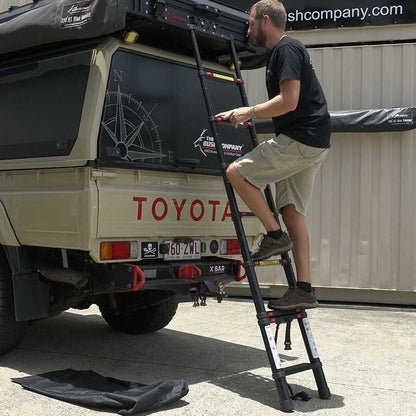 Deluxe Telescopic Ladder - Wide, Angled Steps