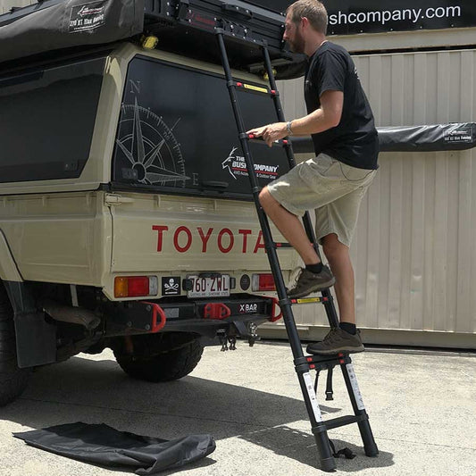 Deluxe Telescopic Ladder - Wide, Angled Steps