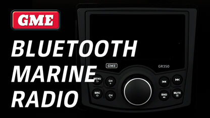 GME GR350BTB AM/FM IP54 Compact Marine Stereo with Bluetooth - Black