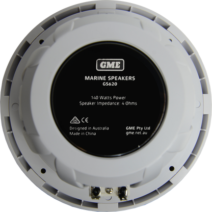 GME GS620B 6 Inch Marine Panel Speakers Pair - Black