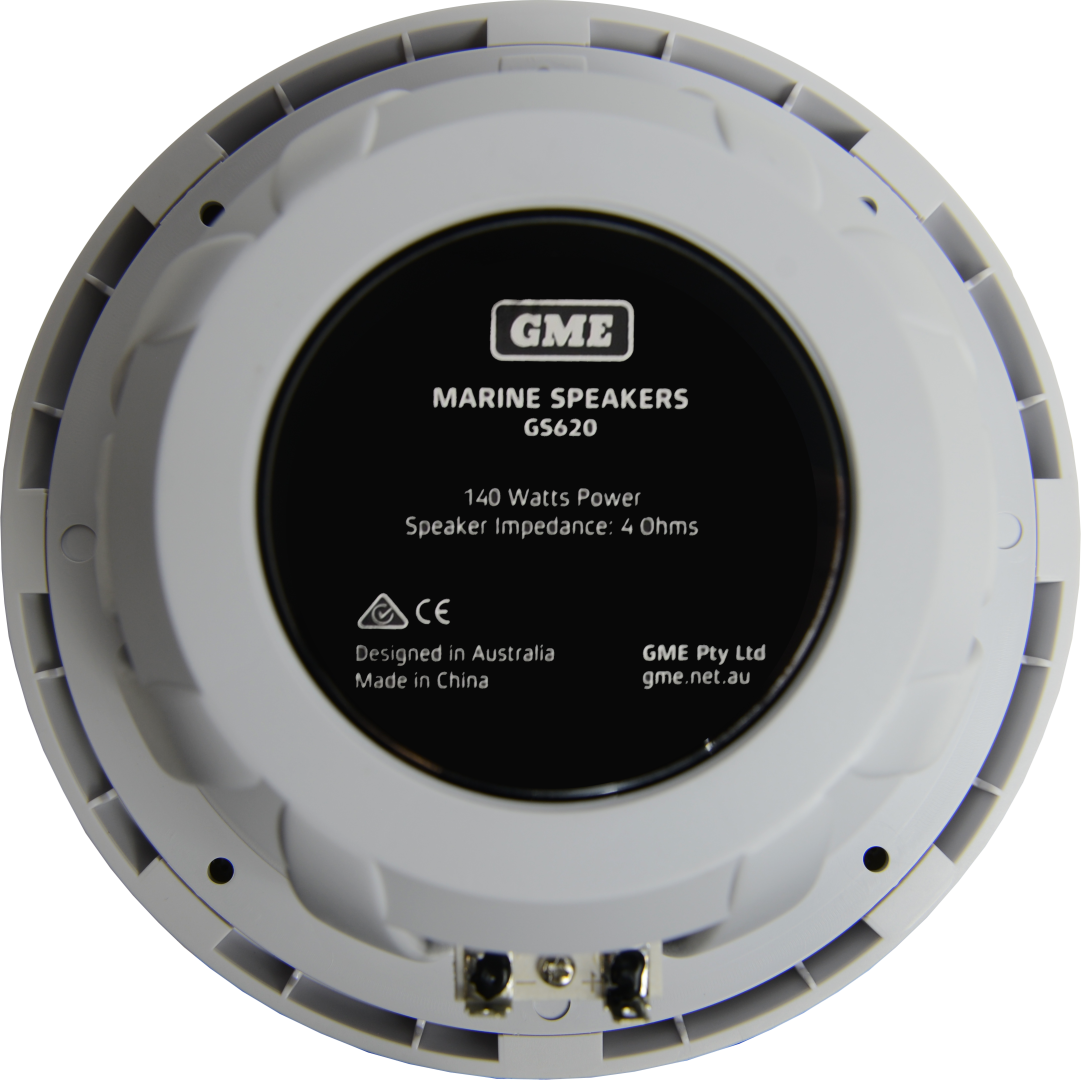 GME GS620W 6 Inch Marine Panel Speakers Pair - White