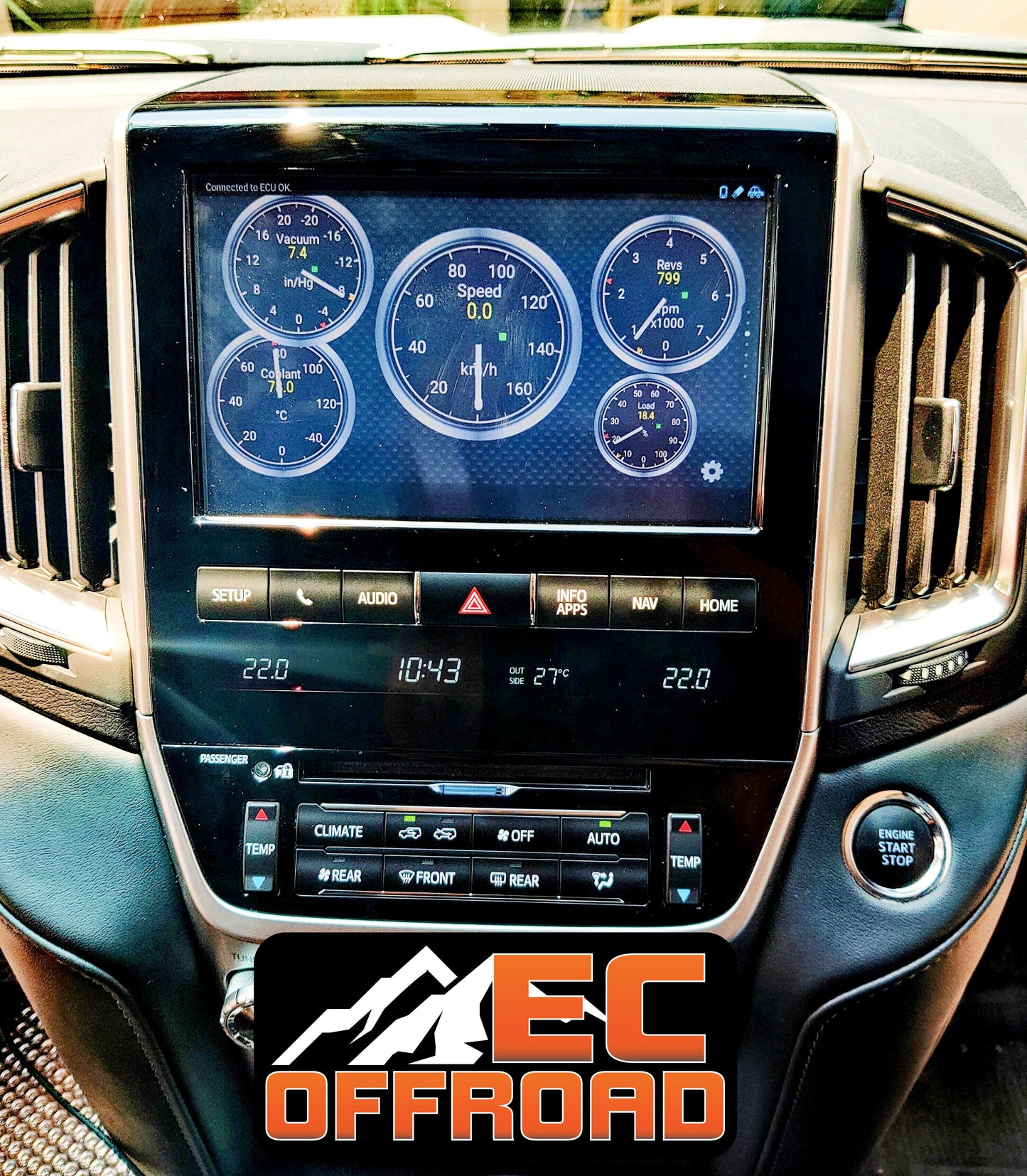 Interface Module V6 unit to suit LandCruiser 200, Car Play & GPS. Android system. July 2016 - 2021